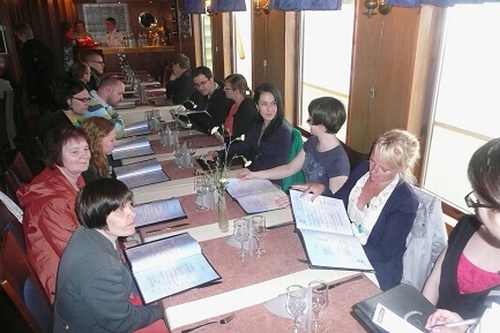 Konferencijos dalyviai kruiziniame laive. Nuotr. Aldonos Šiaulienės