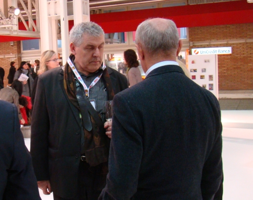 Stasys Eidrigevičius Bolonijos knygų mugėje. Nuotr. Aldonos Augustaitienės