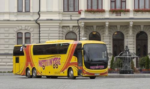 Interneto autobusas Netti-Nysse - sunkiausia pasaulyje mobilioji transporto priemonė. Tamperė, 2005 m. Nuotr. Aldonos Šiaulienės